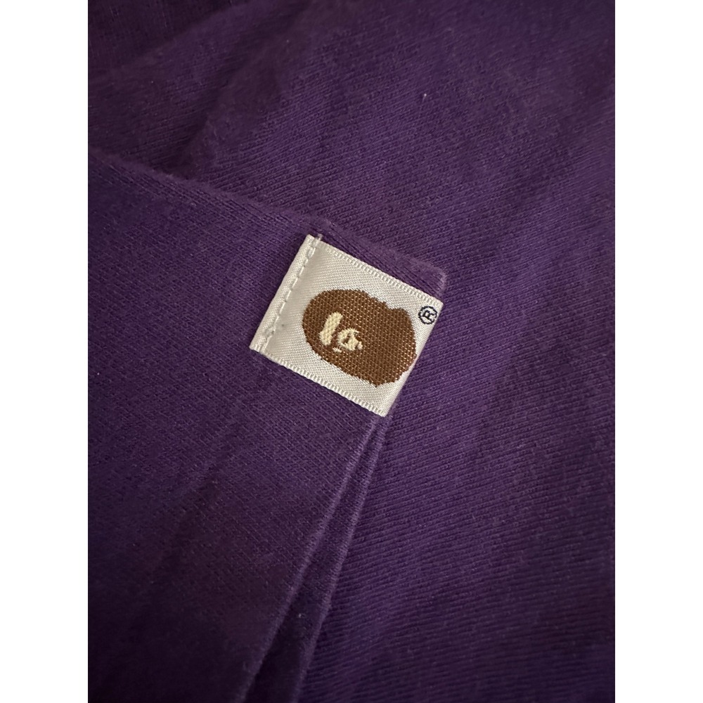 A Bathing Ape BAPE Purple Graphic T-Shirt XL Arched Logo Streetwear Tee - Picture 2 of 3